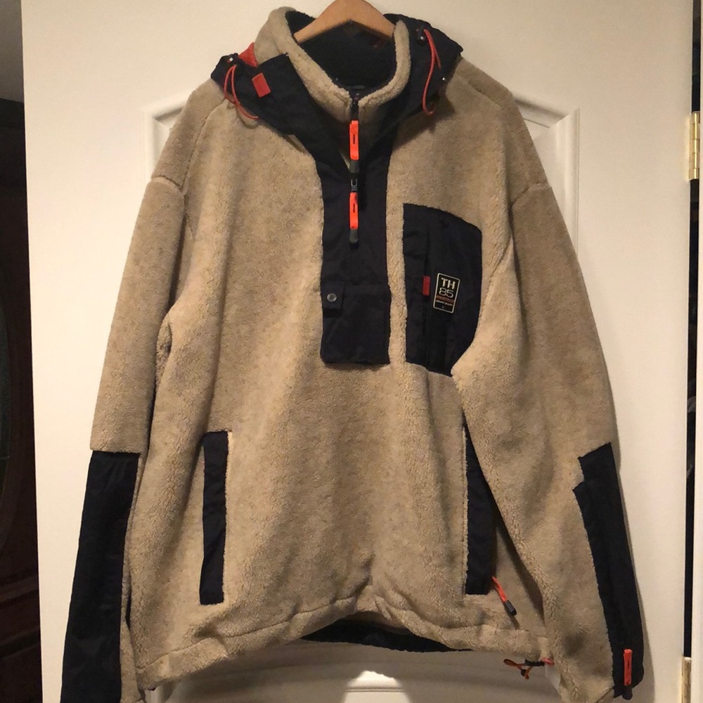 Mens Tommy Jeans quarter zip Jacket WITH HOOD